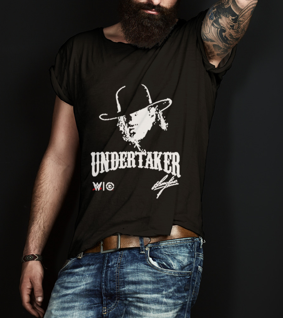Undertaker WWE Hat Icon With Signature T-Shirt