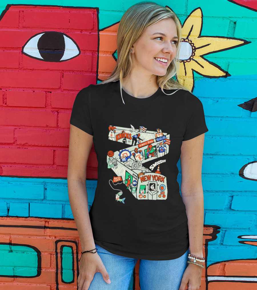 New York Knicks Subway Car Always Slamdunk Basketball City T-Shirt
