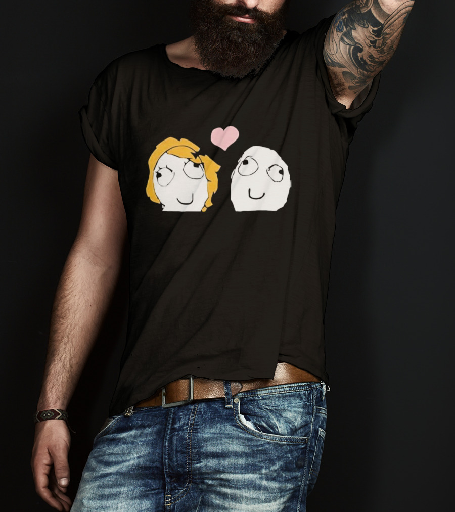 Derp Derpina Heart Rage Comic 2026 T-Shirt
