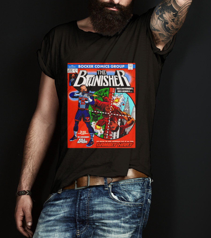 Bocker Comics Group The Brunisher He's Different He's Deadly Kill Spida Gambit Hart T-Shirt