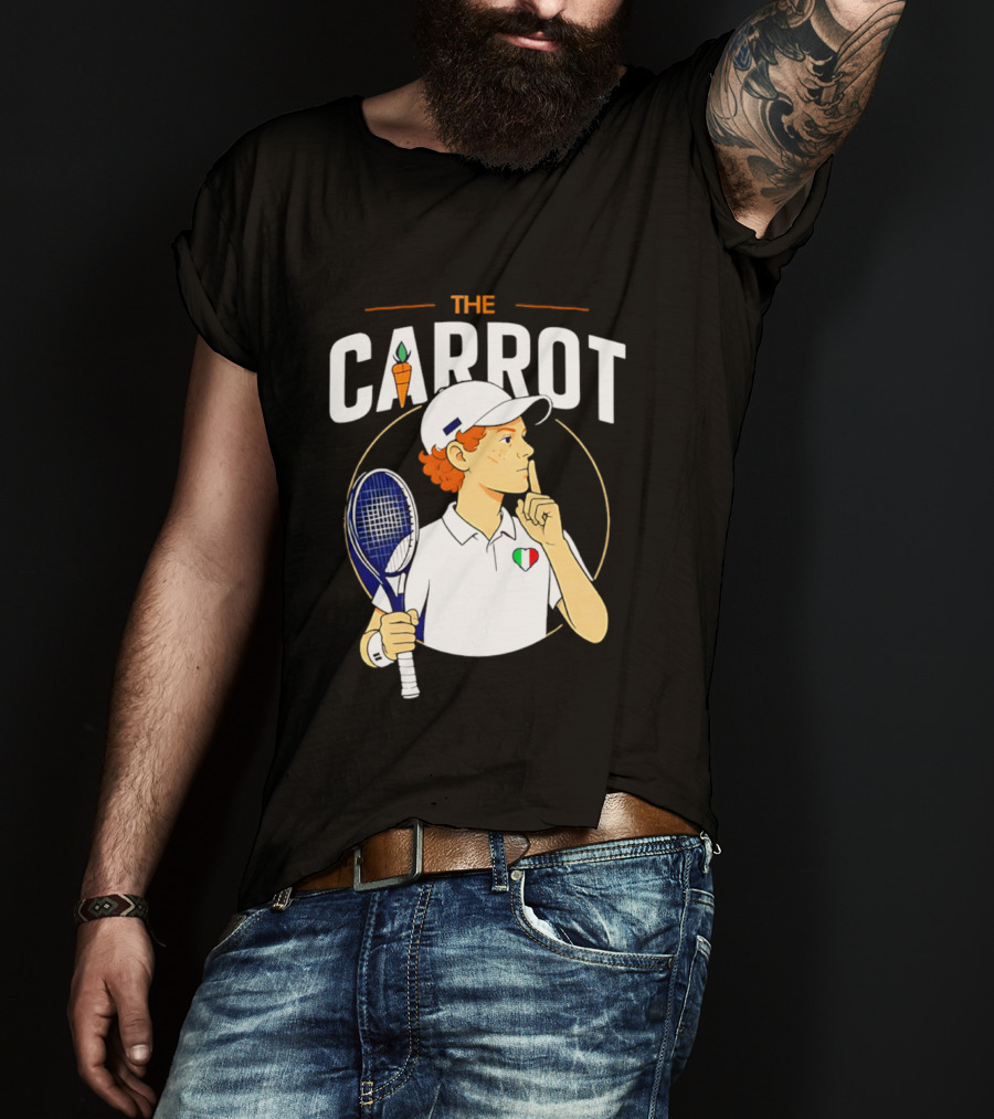 The Carrot Tennis Player Italian Flag T-Shirt