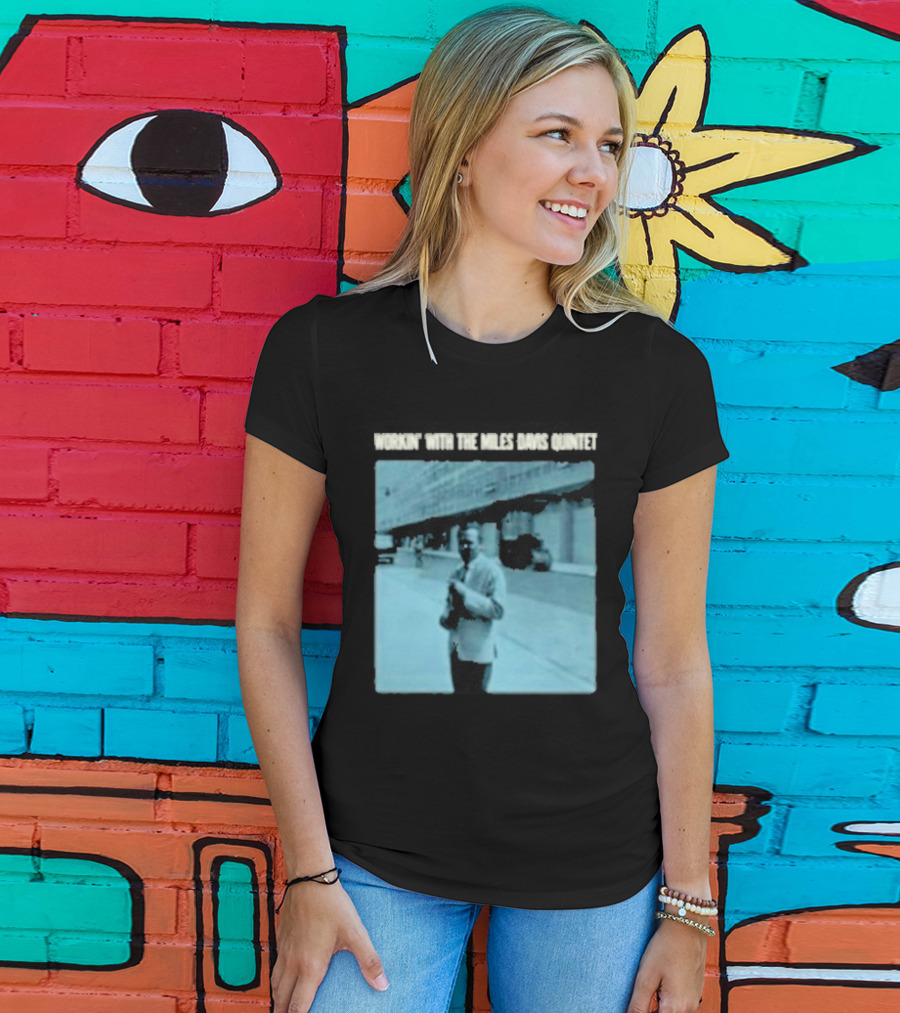 Workin' Miles Davis Quintet Blue Album Cover Streetscape T-Shirt
