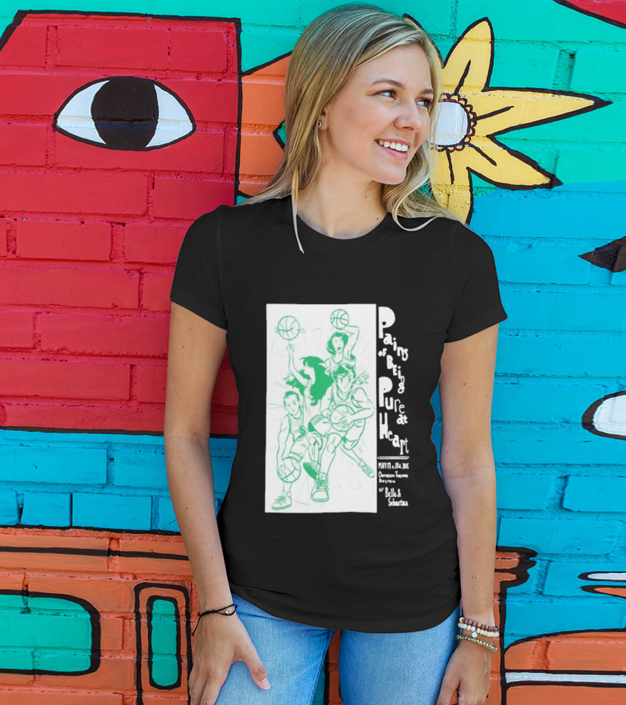 Pains Of Being Pure At Heart Boston May 19 Paradise Touring Company With Helki Silkscreen Basketball T-Shirt