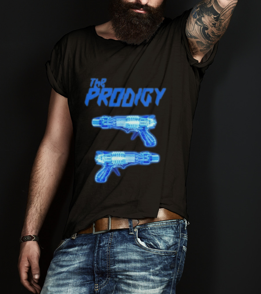 The Prodigy Raygun X Ray 26 Tour Blue Neon Guns T-Shirt