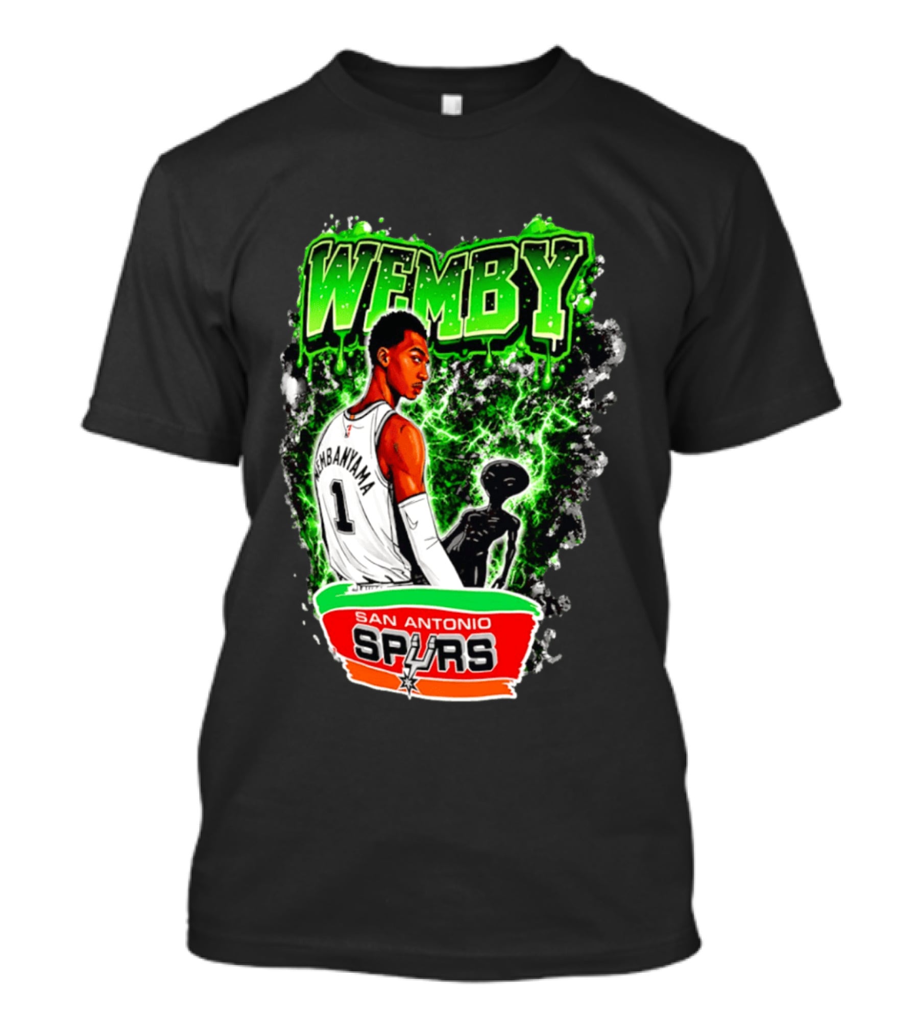 Wemby Victor Wembanyama San Antonio Spurs Alien T-Shirt