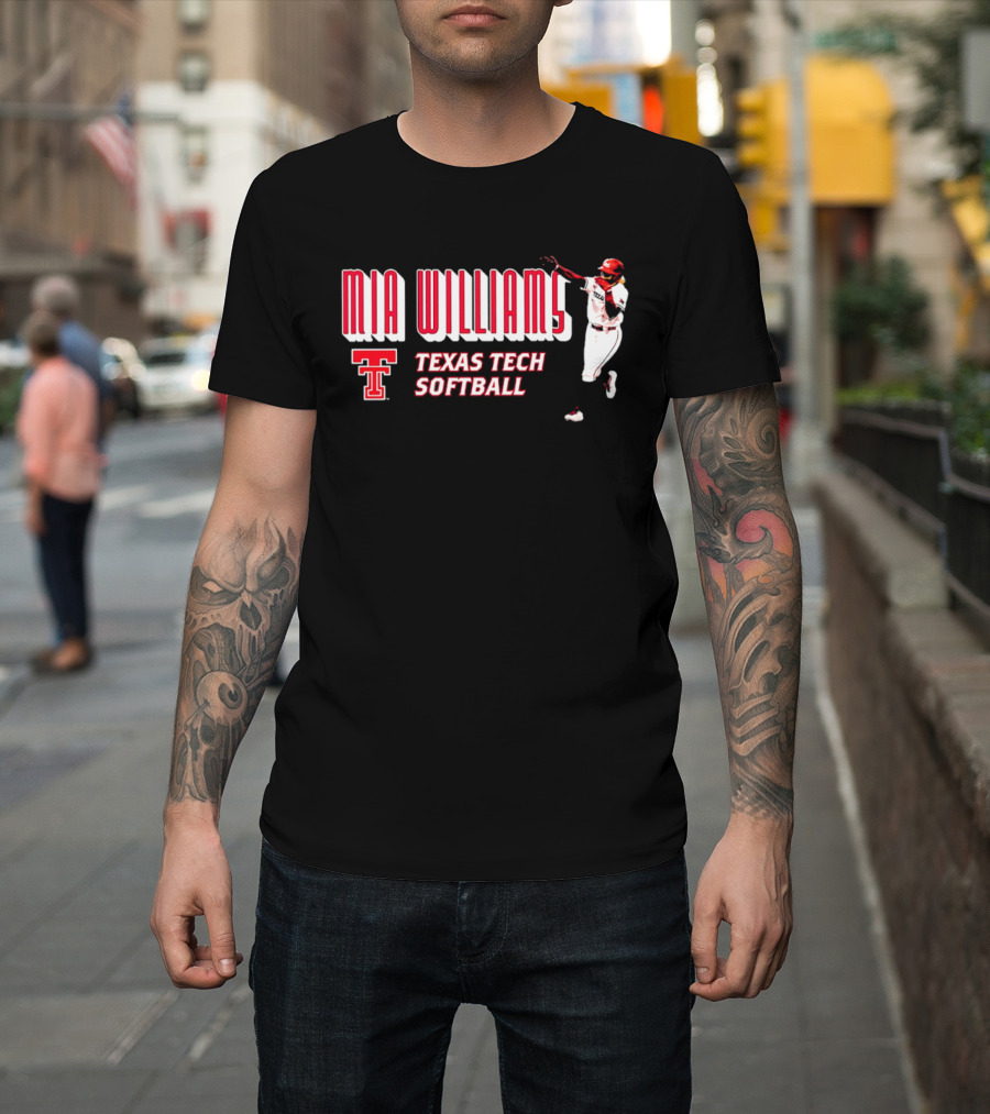 Mia Williams Texas Tech Softball Player Red Raiders T T-Shirt