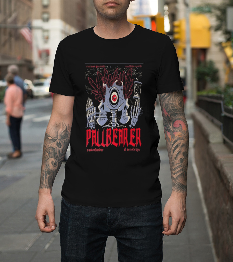 Pallbearer Ace Of Cups Columbus May 28 2026 Skeleton Eye Hourglass T-Shirt