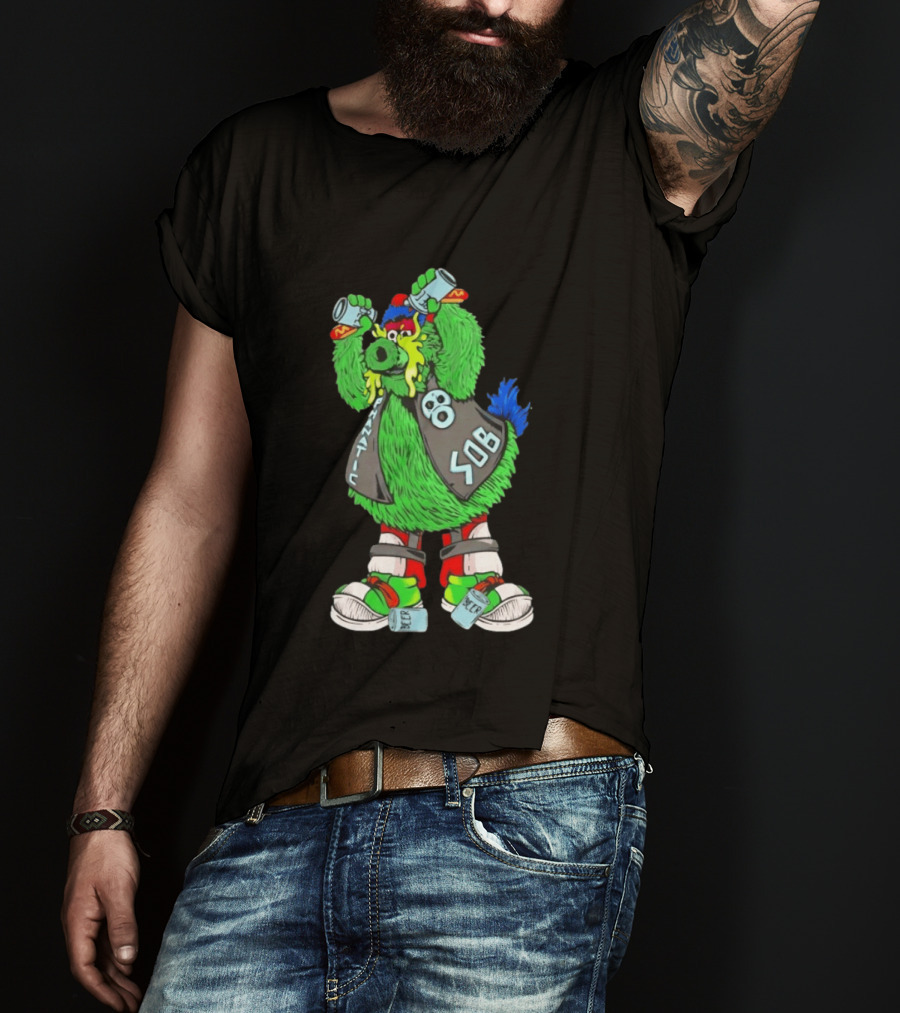 Stone Cold Phanatic Philadelphia Phillies SOB Fanatic Beer Drinking 3:16 T-Shirt