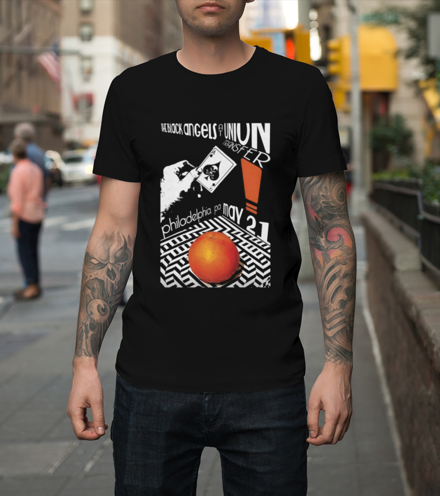The Black Angels Union Transfer Philadelphia PA May 21 Orange T-Shirt