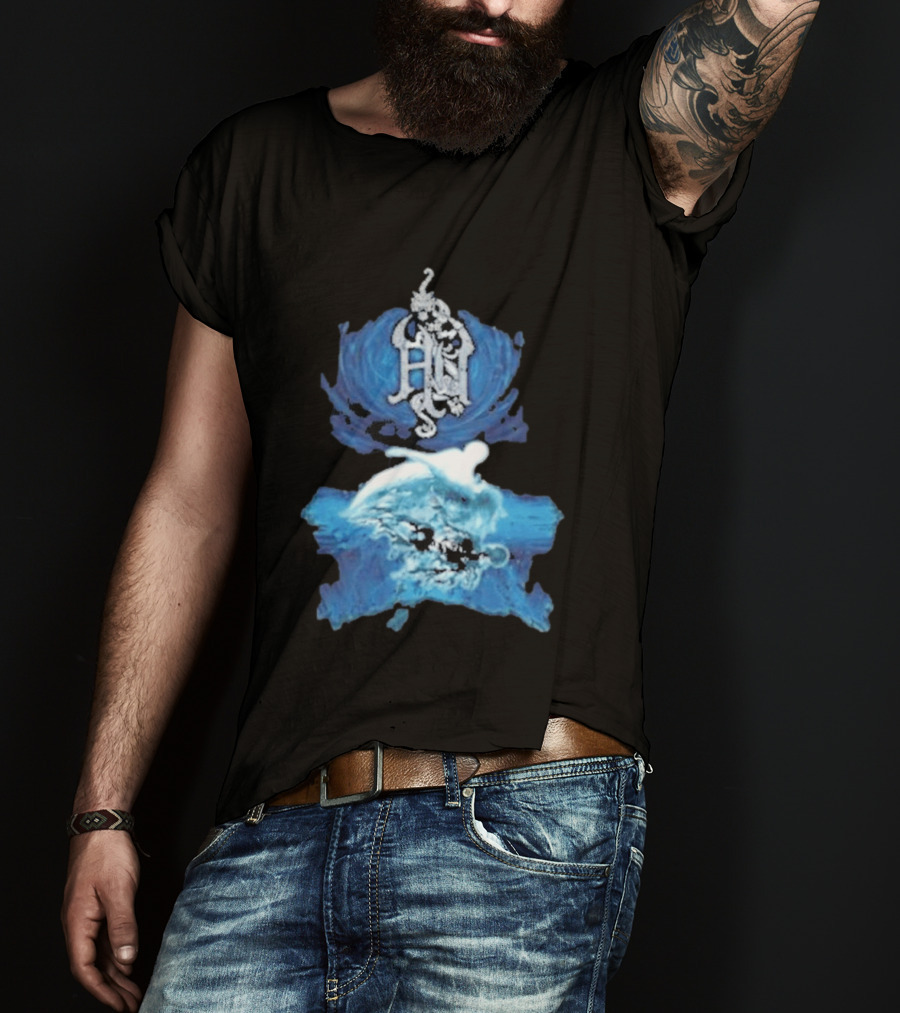 The Hu Hun Album HN Iconic Blue Artistic Wave T-Shirt