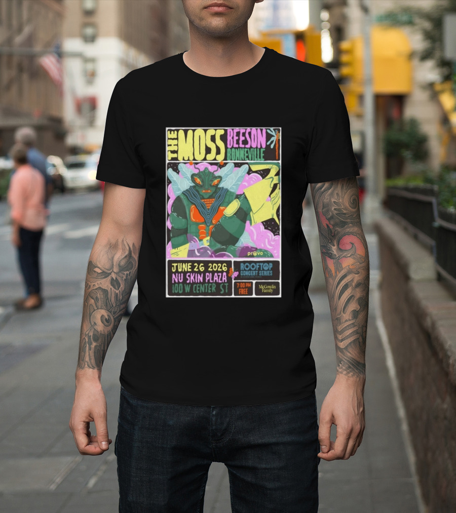 The Moss Beeson Bonneville Nu Skin Plaza Provo Rooftop Concert Series June 26 2026 T-Shirt