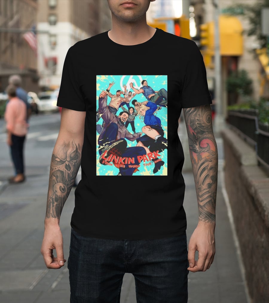 Linkin Park From Zero World Tour 2025 Anime Style Group T-Shirt