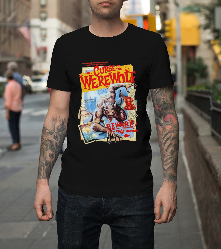 Curse Of The Werewolf Beware Full Moon Monster Attack T-Shirt