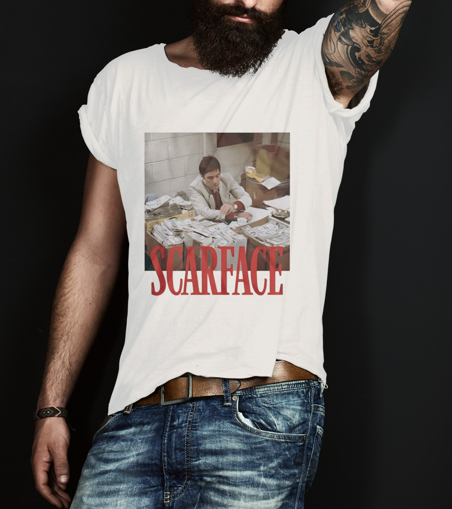 Scarface Tony Montana Al Pacino Money Scene T-Shirt