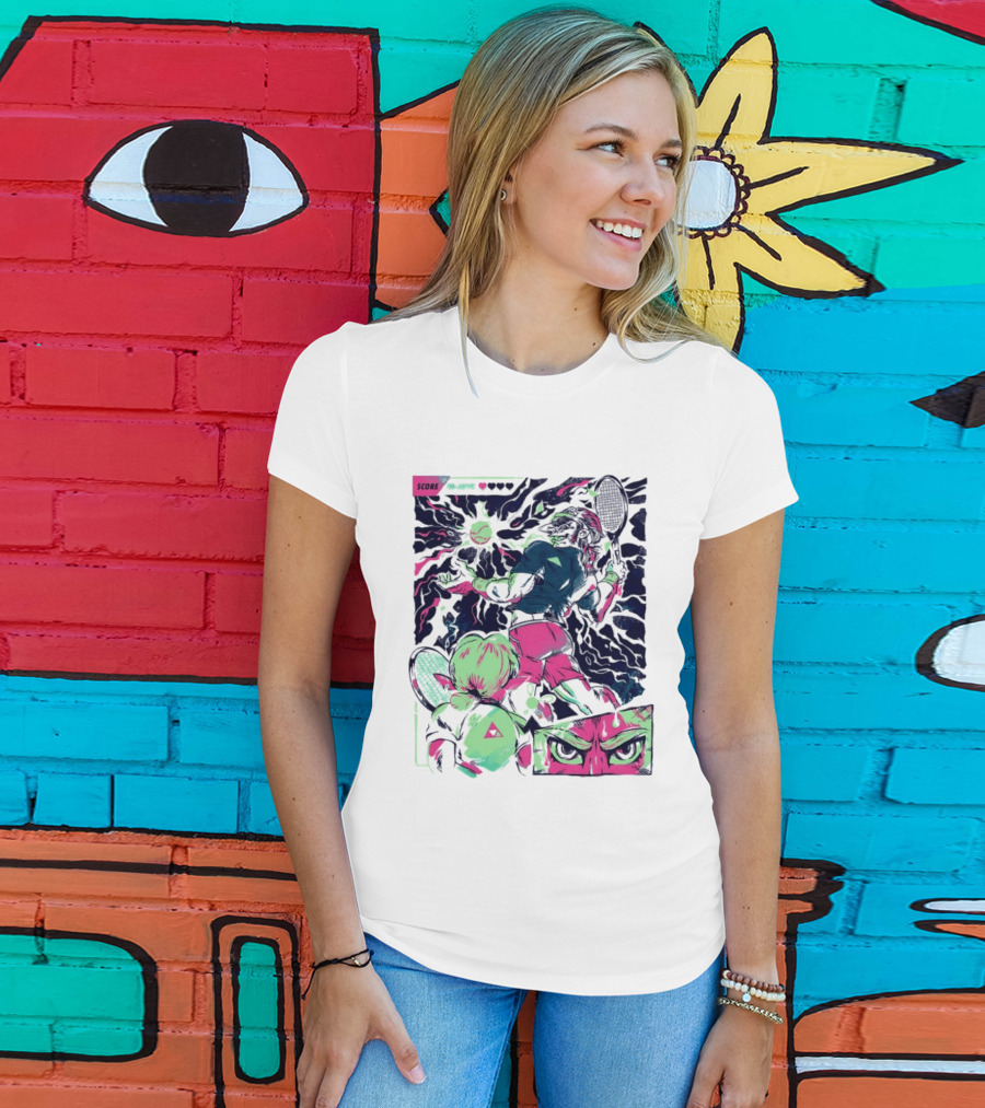 Link Zelda Legend Of Zelda Monster Goblin Arcade Tennis Game Competition Score 40 Love T-Shirt