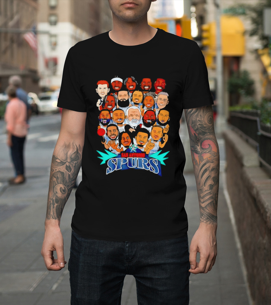 Gregg Popovich Spurs Legends San Antonio Spurs NBA Team Players T-Shirt