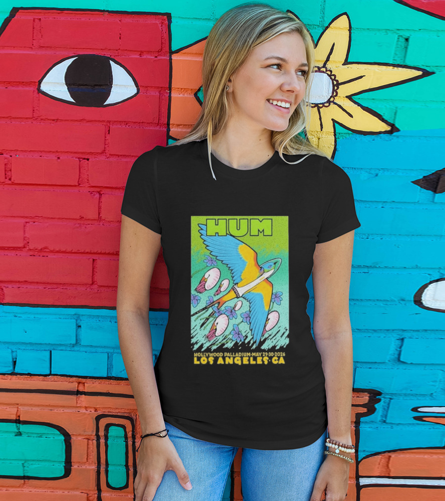 Hum Los Angeles May 29 + 30 2026 CA Vibrant Bird And Flowers T-Shirt