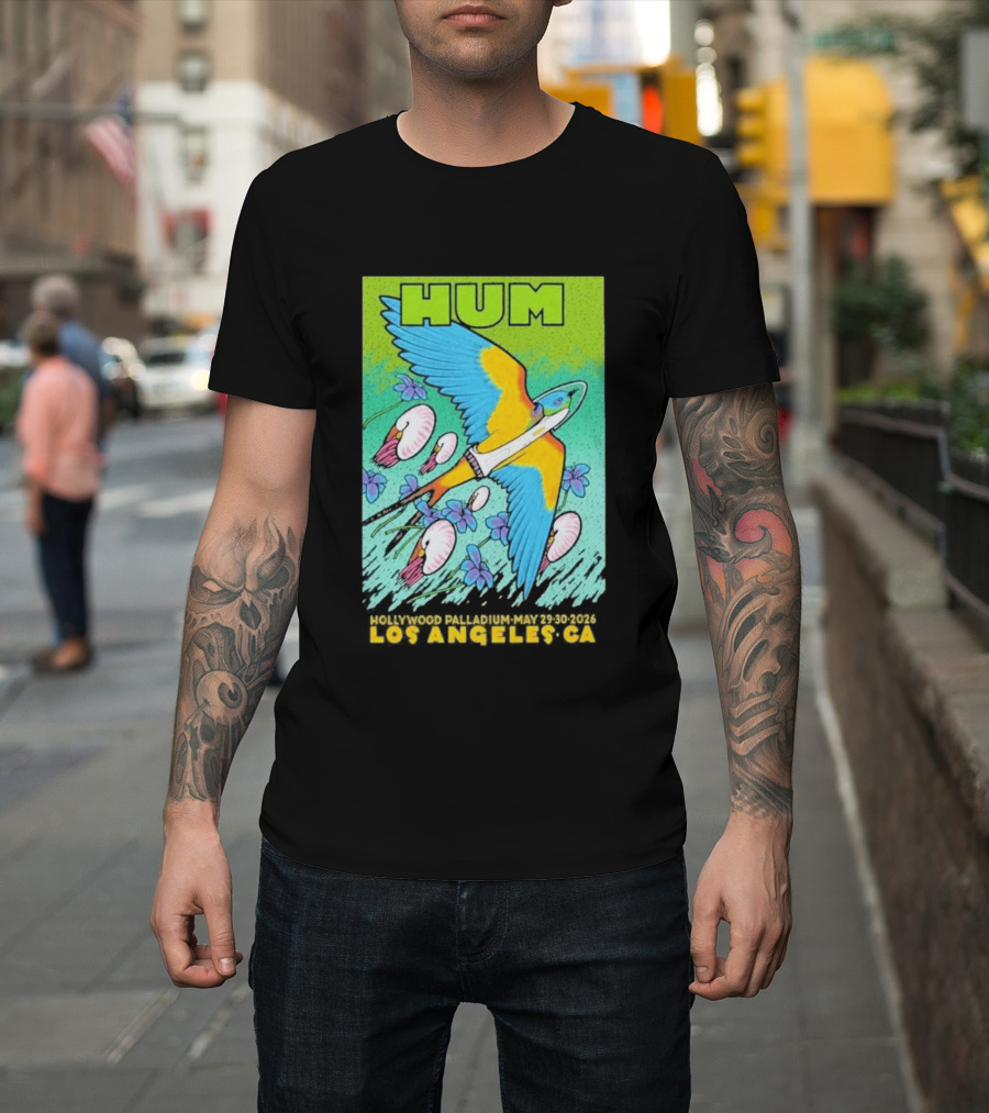 Hum Los Angeles May 29 + 30 2026 CA Vibrant Bird And Flowers T-Shirt