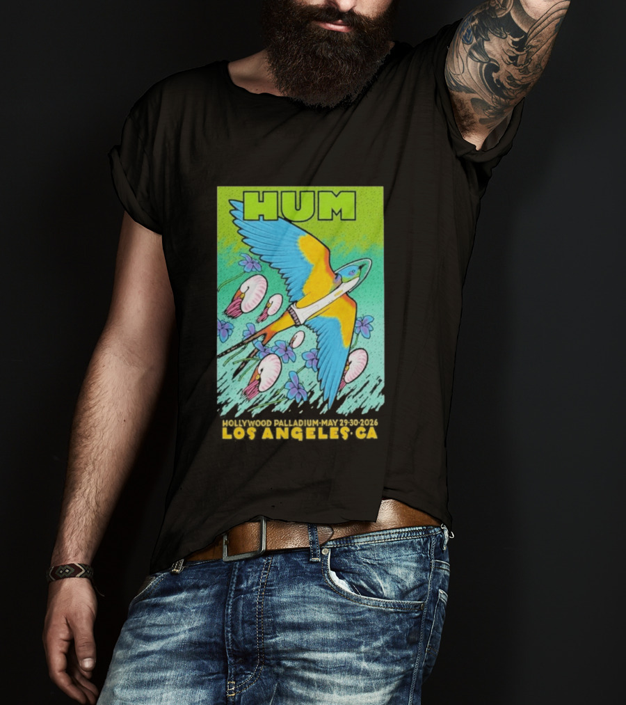 Hum Los Angeles May 29 + 30 2026 CA Vibrant Bird And Flowers T-Shirt