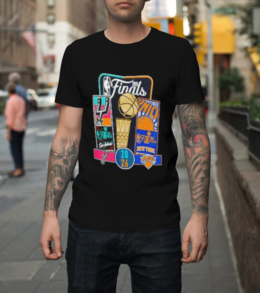 2026 NBA Finals San Antonio Spurs Vs New York Knicks Tickets Basketball Matchup T-Shirt
