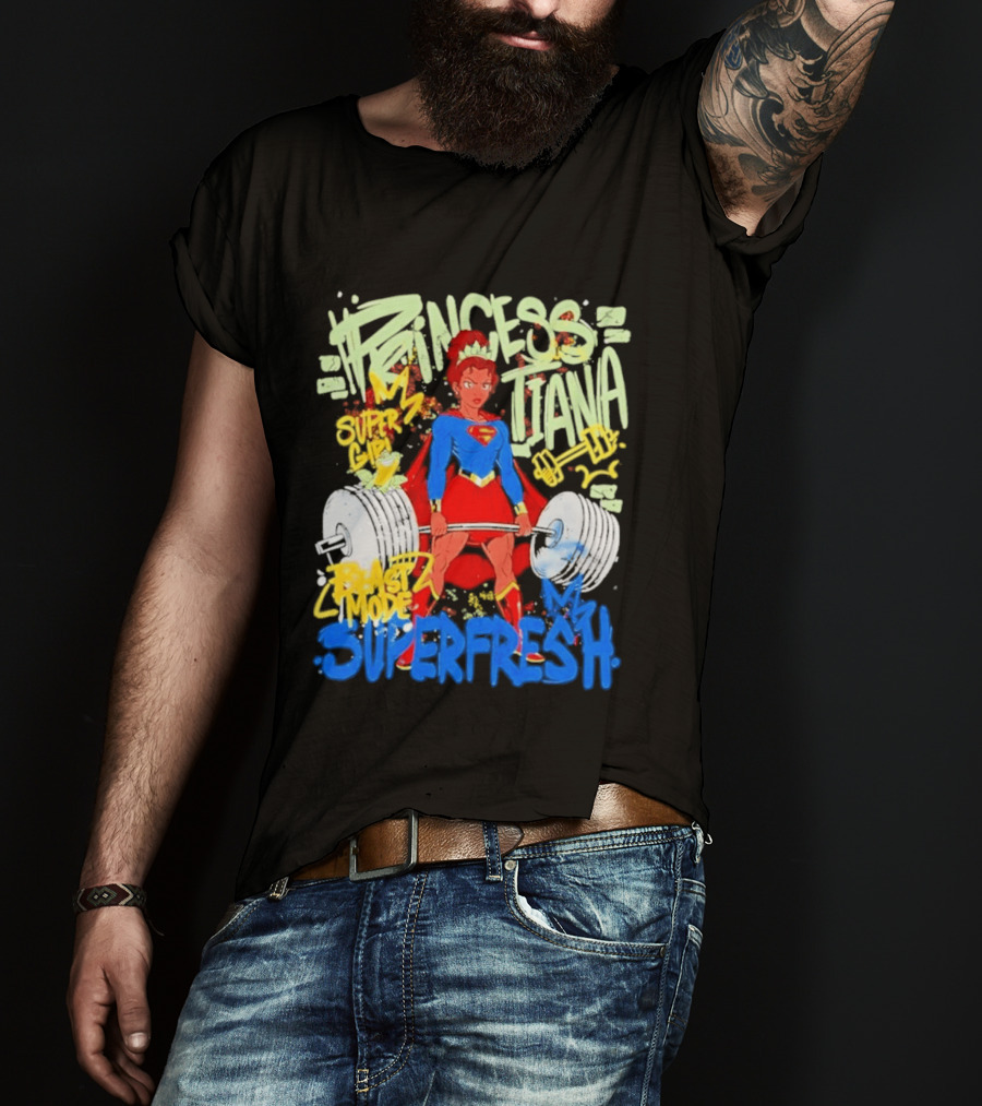 Princess Tiana Supergirl Beast Mode Superfresh Strength Powerlifting T-Shirt