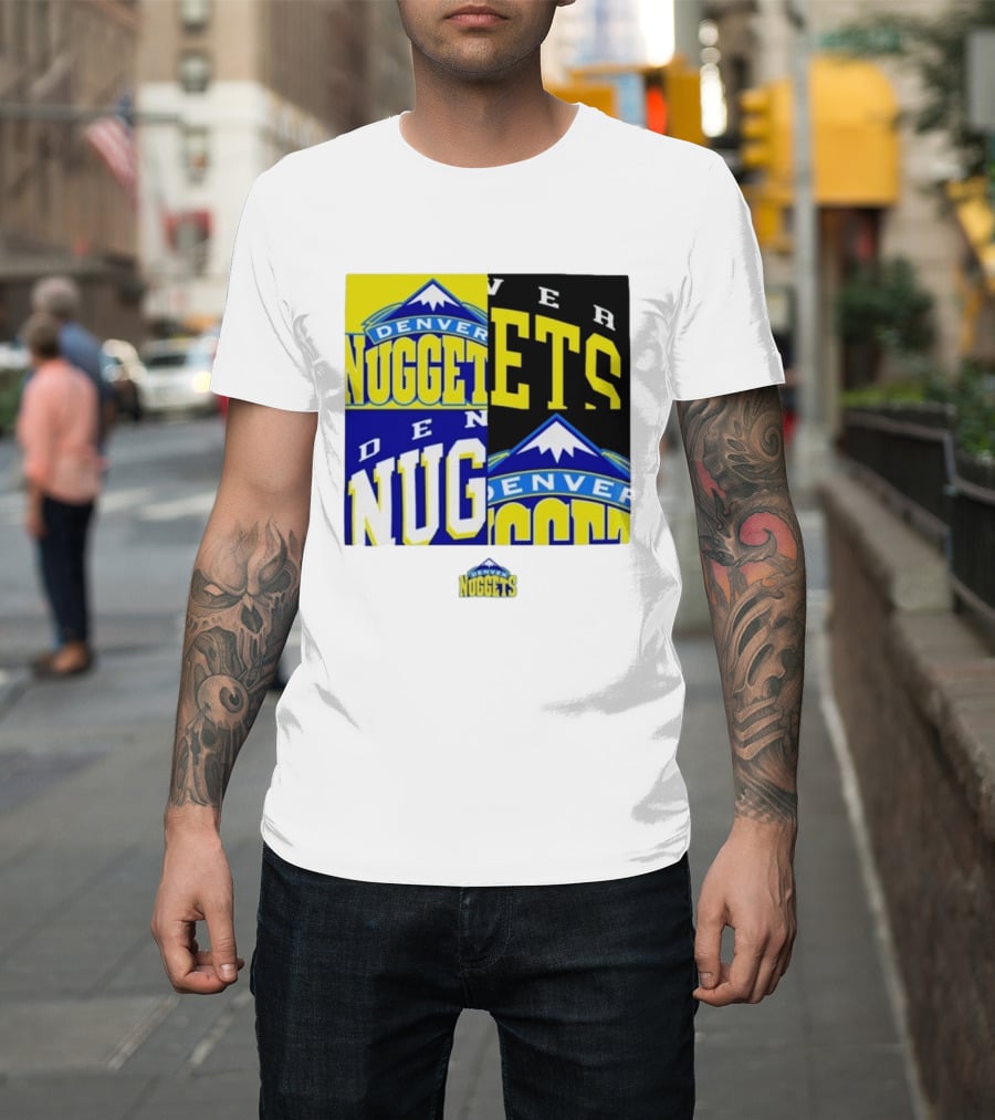 Denver Nuggets New Era Block Retro Split Collage T-Shirt