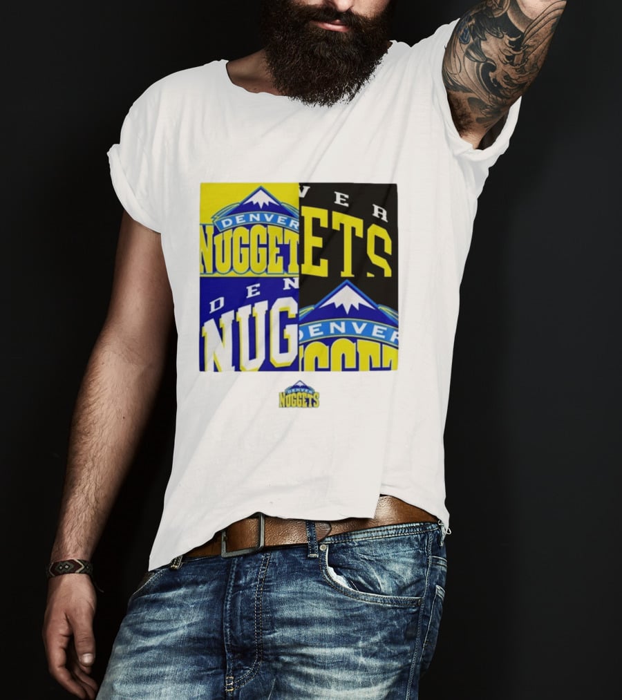 Denver Nuggets New Era Block Retro Split Collage T-Shirt