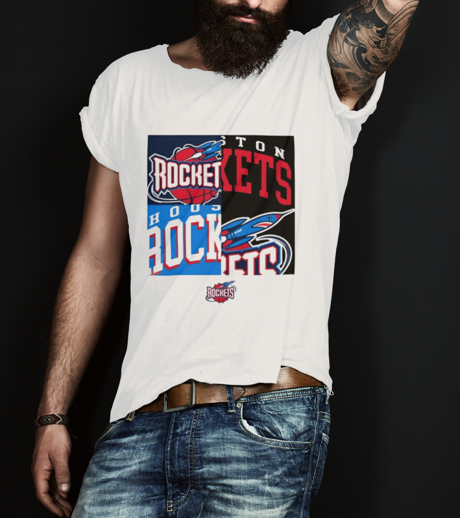 Houston Rockets New Era Block Basketball Team T-Shirt