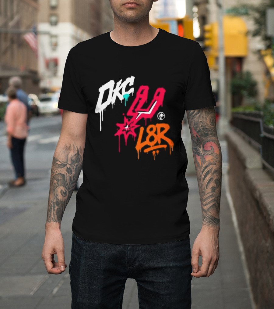 OKC Spurs U L8R Basketball Graffiti T-Shirt