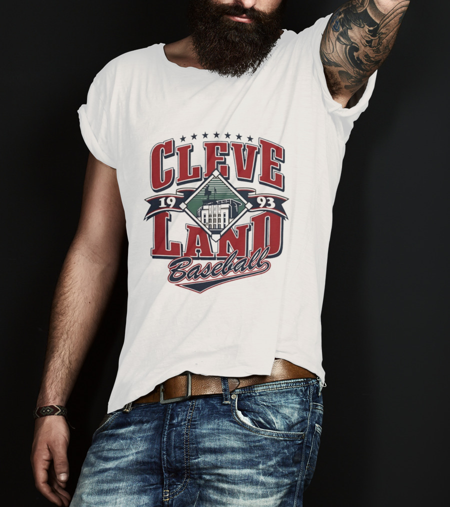 Cleveland Baseball 1993 Cleveland Municipal Stadium Major League Baseball T-Shirt
