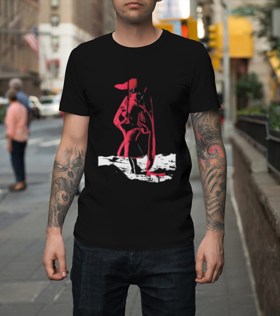 Adelaxo Adela Abstract Red Figure T-Shirt