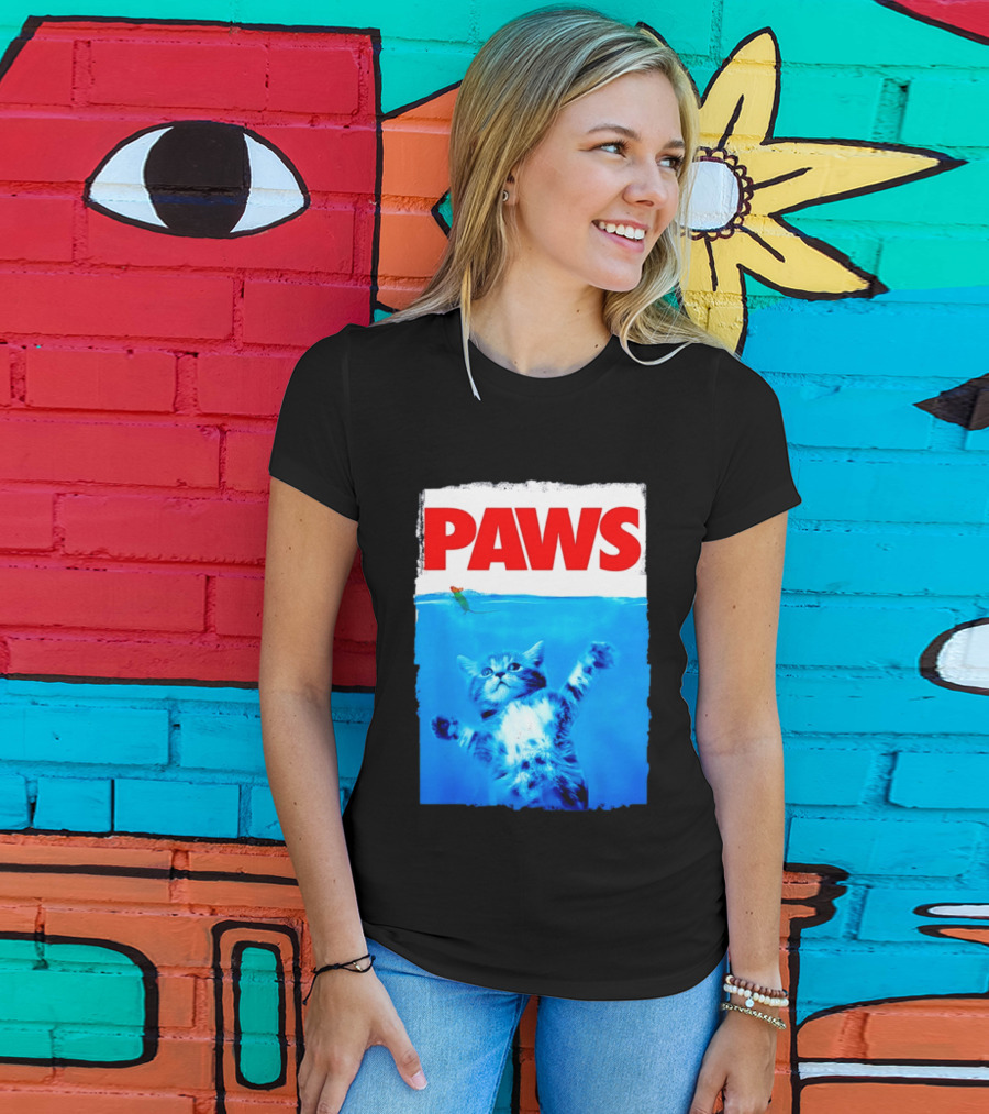 Jaws Universal Steven Spielberg Amblin Entertainment Paws Kitten Mouse T-Shirt