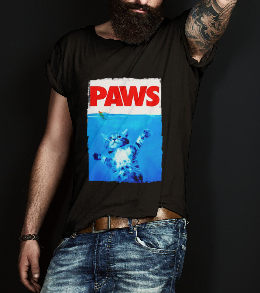 Jaws Universal Steven Spielberg Amblin Entertainment Paws Kitten Mouse T-Shirt