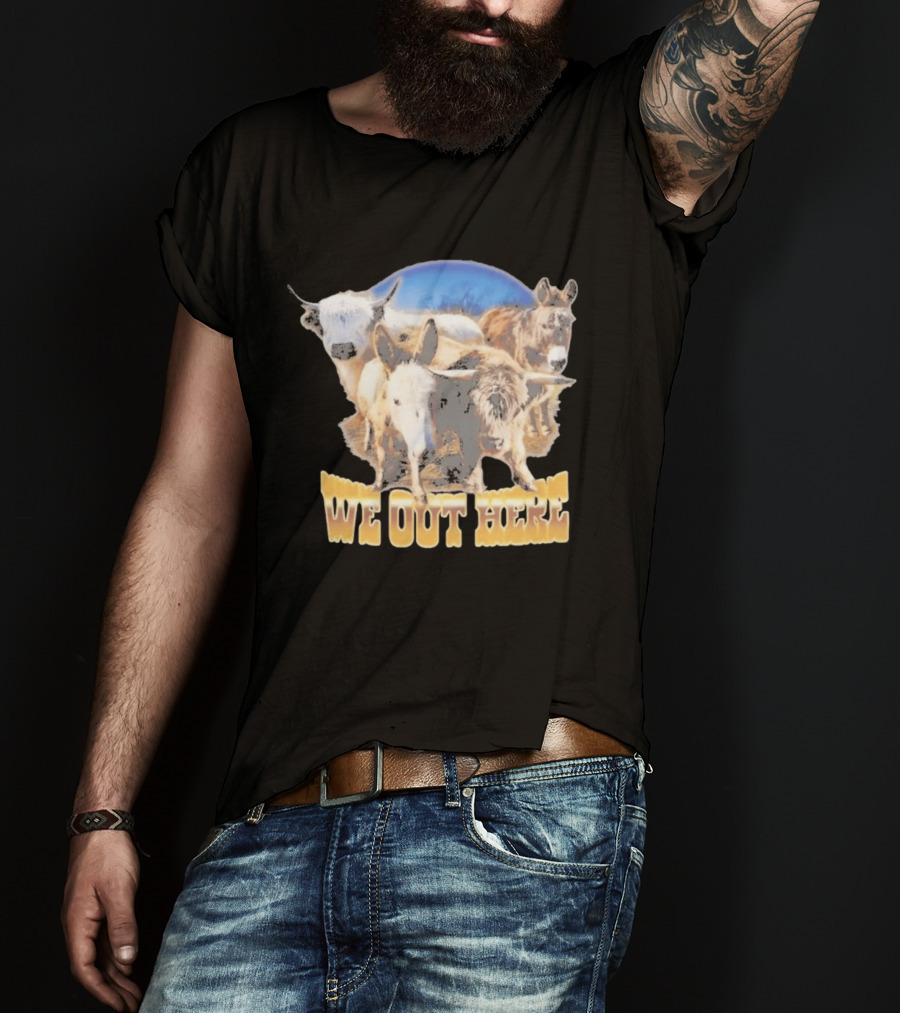 Jelly Roll We Out Here Western Animals Scene T-Shirt