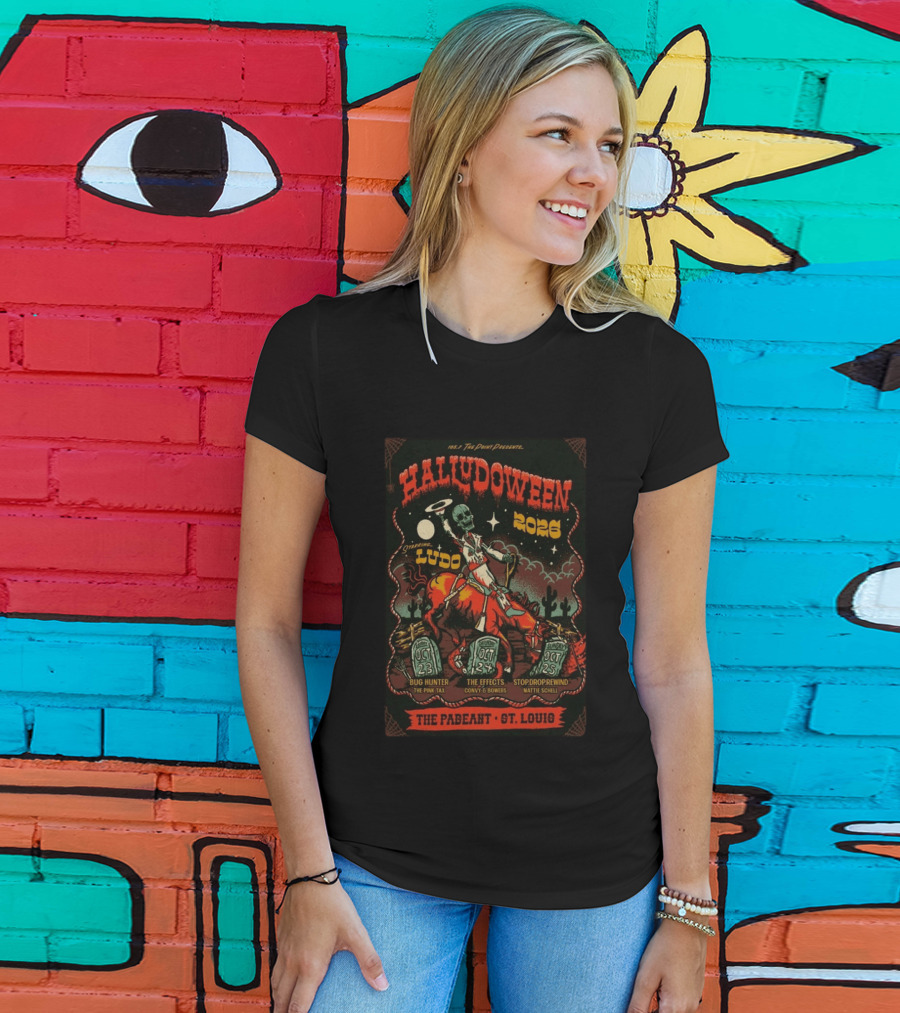 HaluDOWEEN 2026 Ludo Live St. Louis With The Effects And Bug Hunter The Pageant T-Shirt