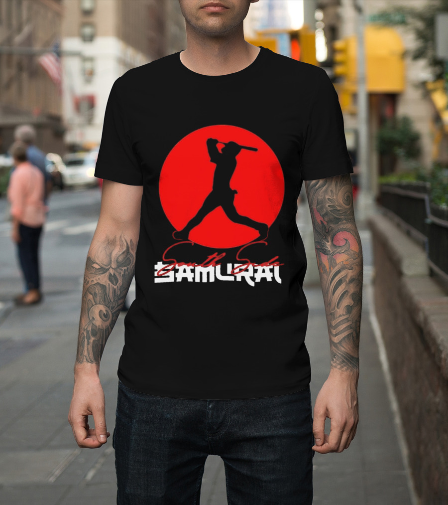 Samurai Baseball Stride Dark Red Circle Sōru Geki T-Shirt