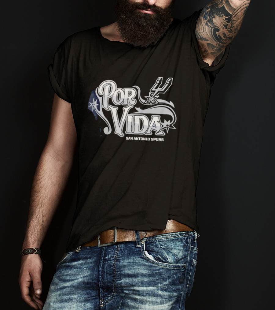San Antonio Spurs Por Vida Spurs Logo Half Court Offense T-Shirt