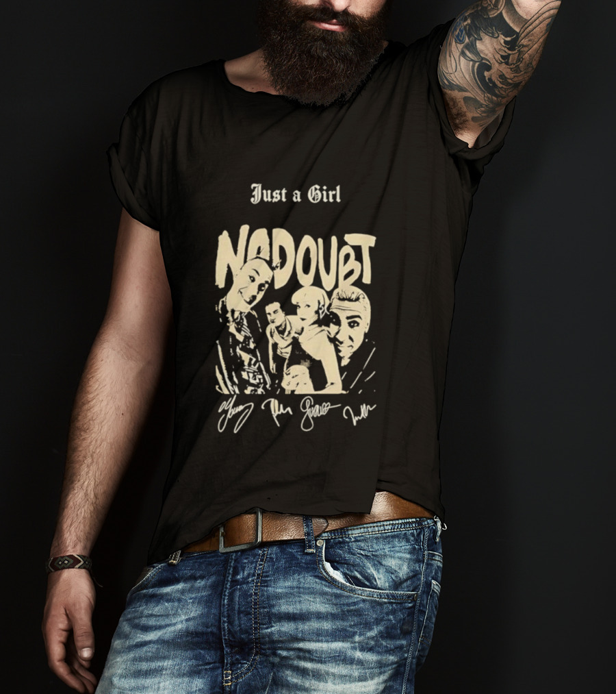 Just A Girl No Doubt Members Signatures T-Shirt