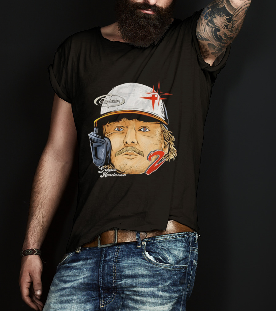 Gunnar Henderson Baltimore Orioles Number 2 Baseball Player Graphic Cabrinero Star T-Shirt