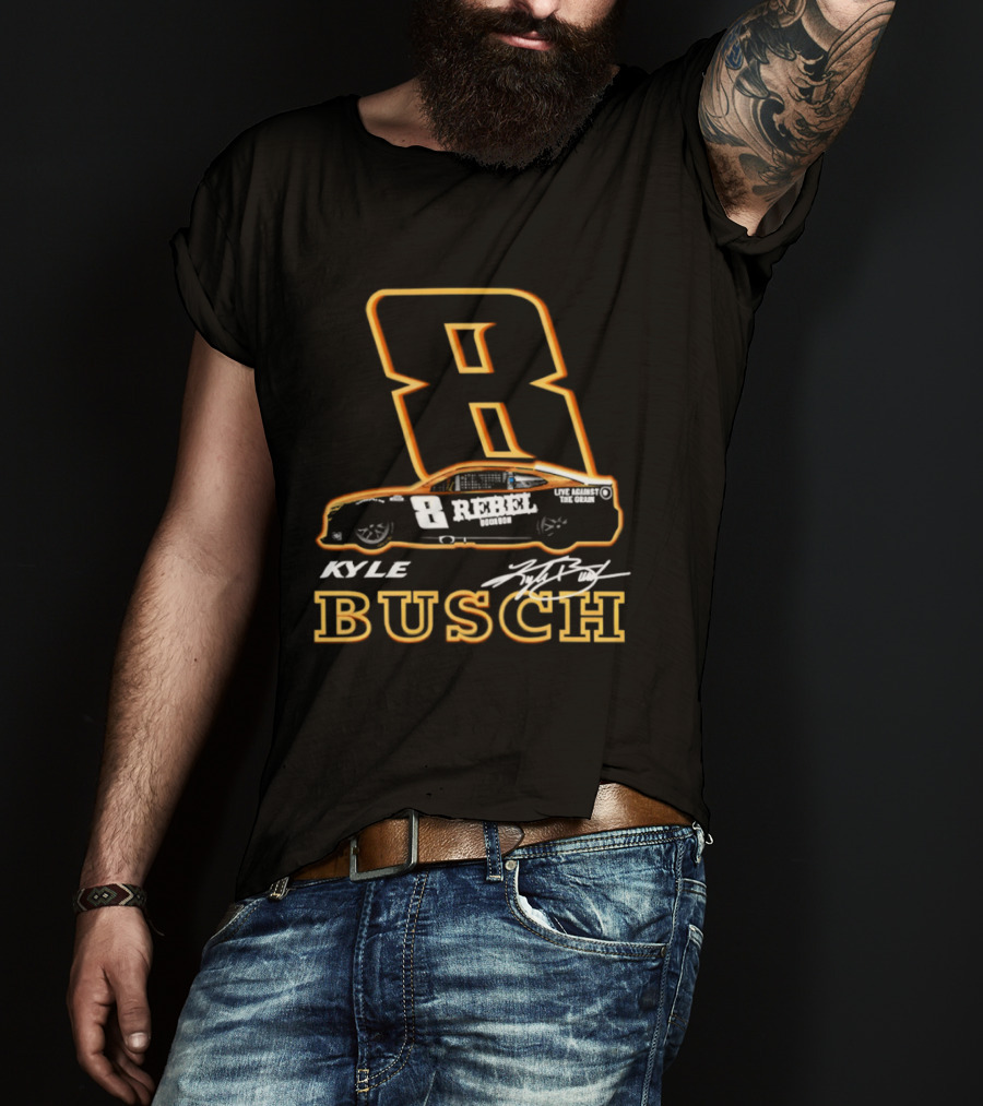Kyle Busch 8 Rebel NASCAR Racing Car T-Shirt