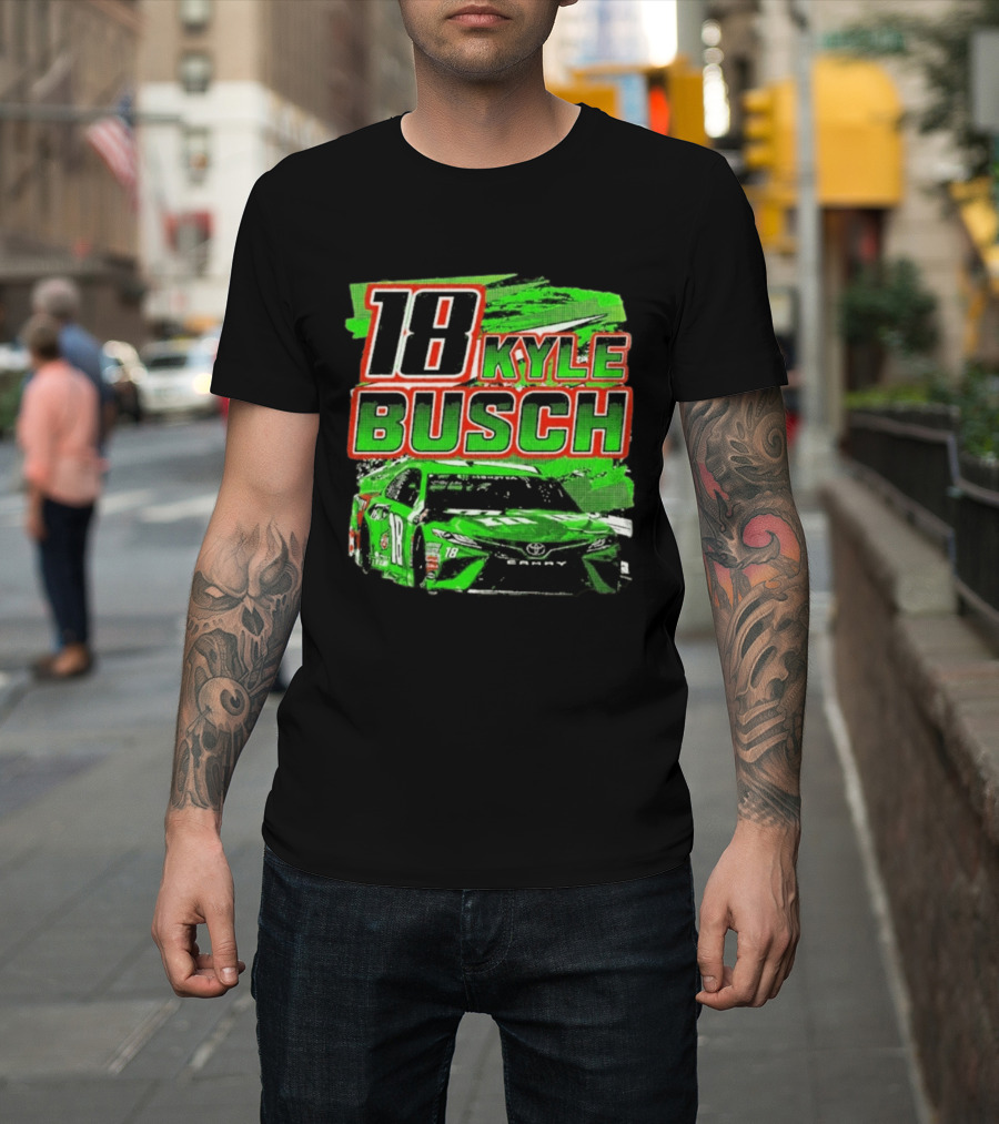 18 Kyle Busch Racing 2026 Green Car T-Shirt