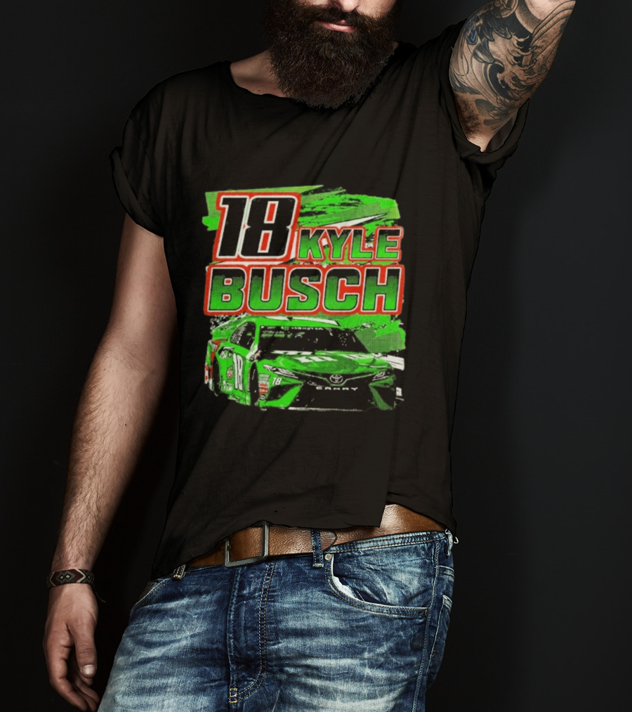 18 Kyle Busch Racing 2026 Green Car T-Shirt