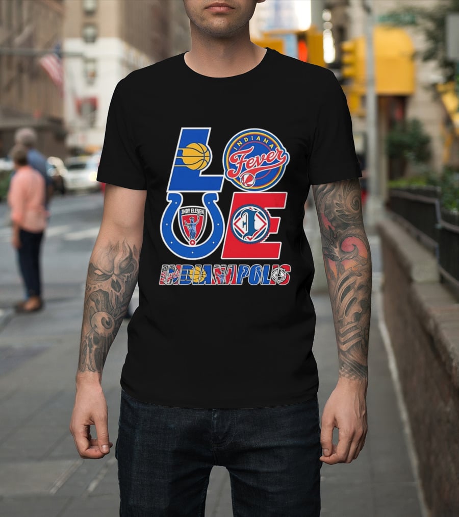 Indiana Fever Indianapolis Colts Inspired LOVE Indianapolis T-Shirt