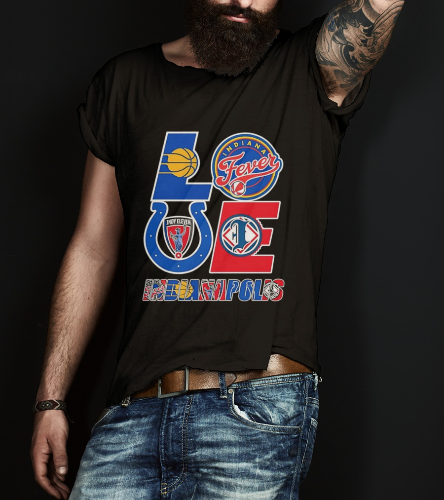 Indiana Fever Indianapolis Colts Inspired LOVE Indianapolis T-Shirt