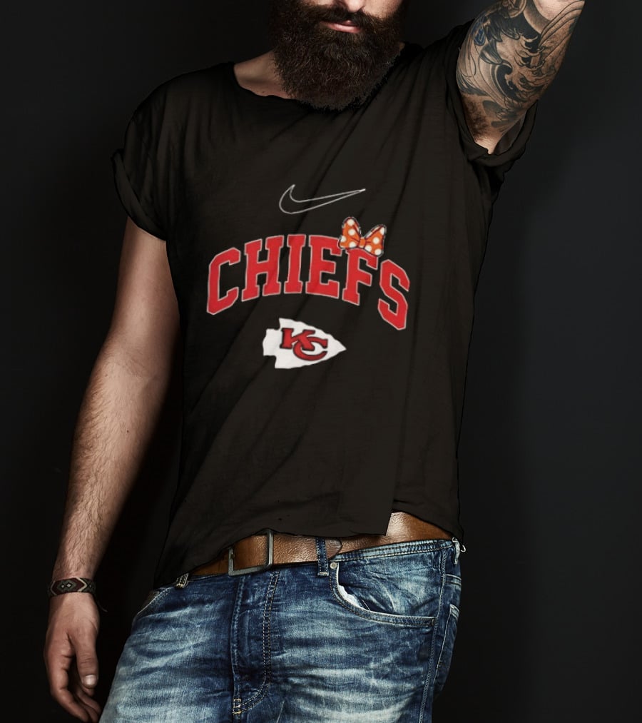 Kansas City Chiefs Boo To You Fa Boo Lous Chiefs Nike Bow KC T-Shirt