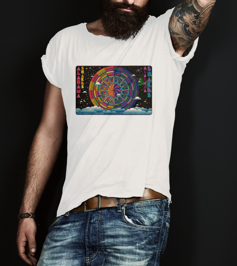 Alabama Shakes Concert The Greek Theatre Berkeley CA 5 29 26 Psychedelic Rainbow Spiral Clouds And Stars T-Shirt