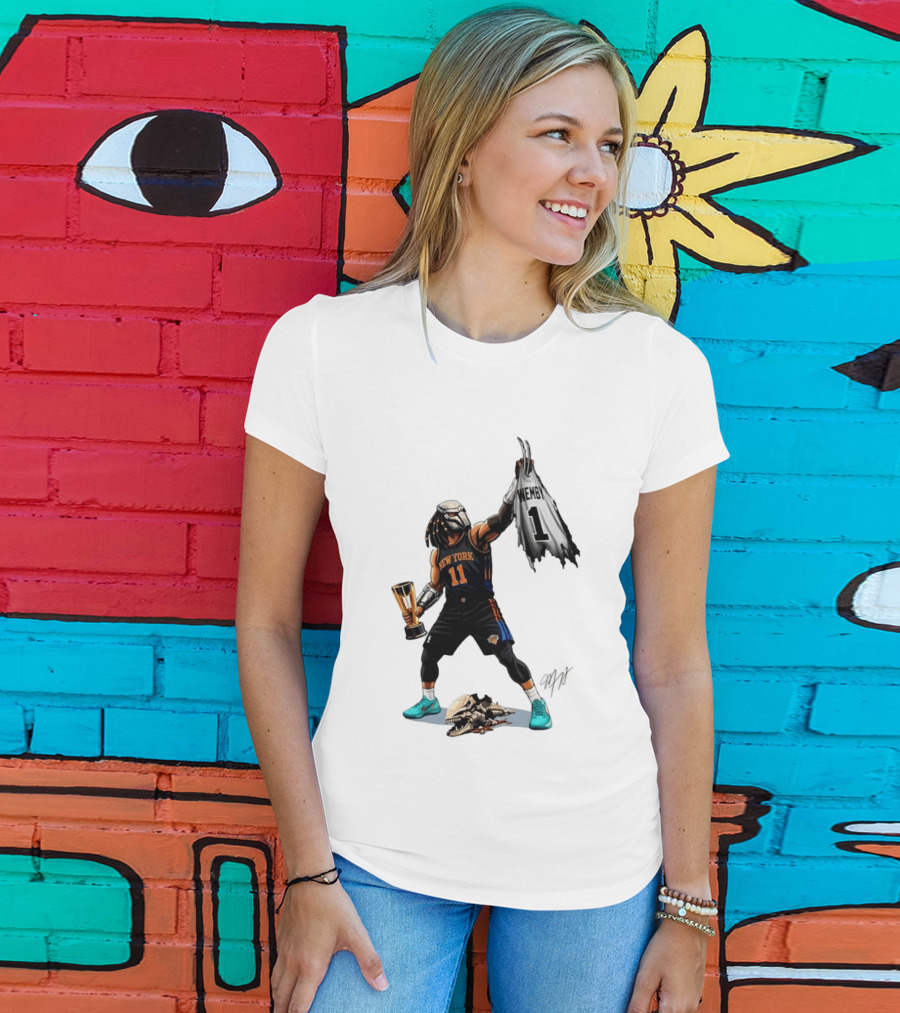 Jalen Brunson New York Knicks Wemby NBA Basketball Cartoon 11 Trophy T-Shirt