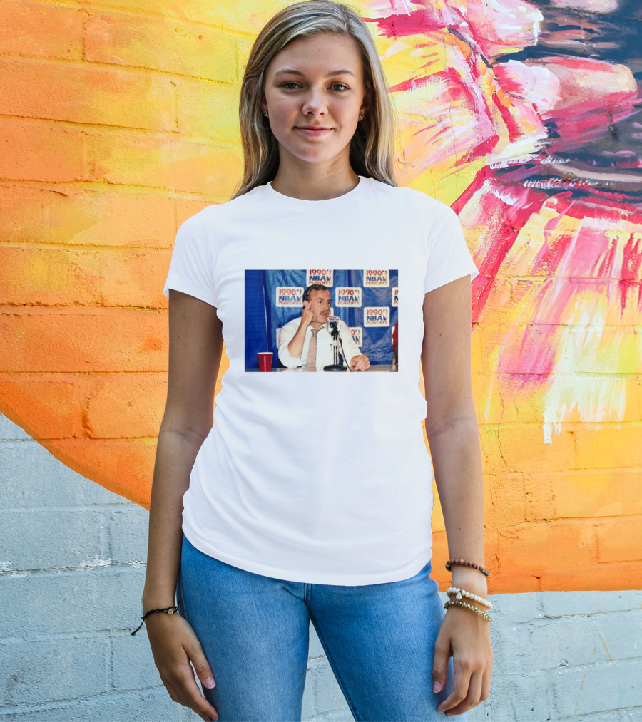 1990 NBA Playoffs Rick Adelman Press Conference T-Shirt