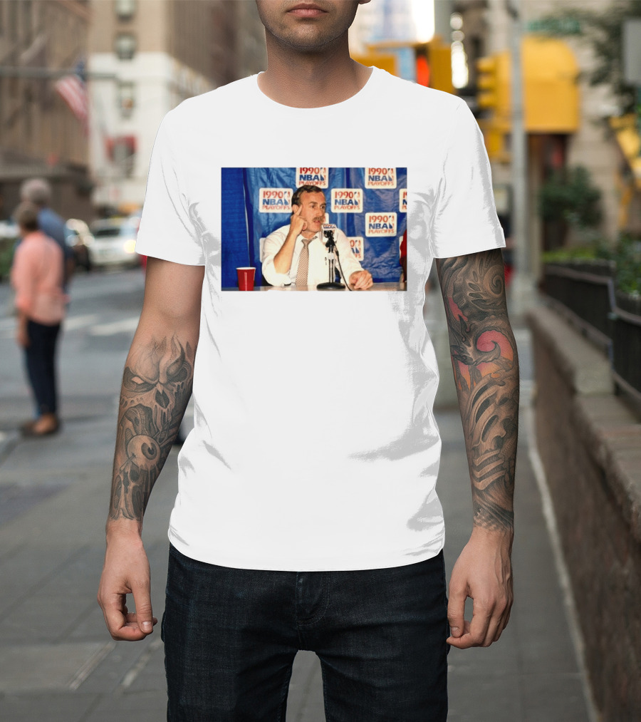 1990 NBA Playoffs Rick Adelman Press Conference T-Shirt