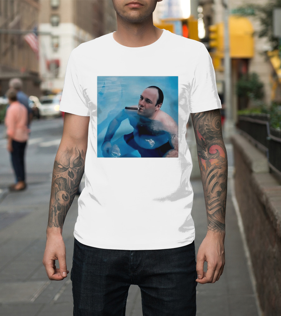 Tony Soprano The Sopranos Pool Scene Cigar Water Moment T-Shirt